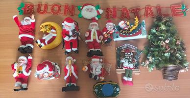 lotto decorazioni di natale,babbo natale movimento