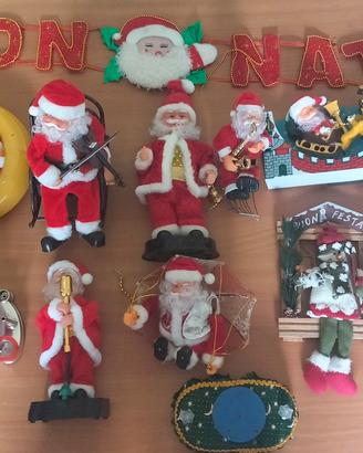 lotto decorazioni di natale,babbo natale movimento