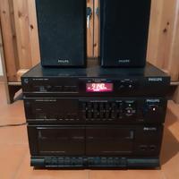 Impianto stereo vintage digitale Philips con casse