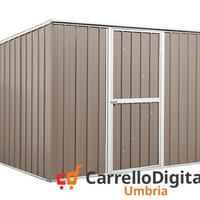 Casetta box giardino Acciaio 260x185 tortora