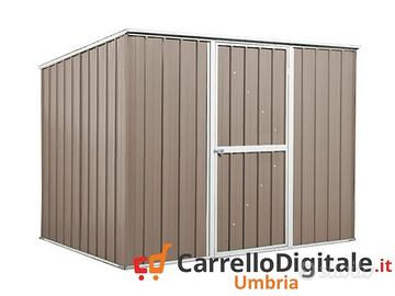 Casetta box giardino Acciaio 260x185 tortora