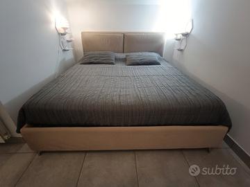 Letto matrimoniale con contenitore + materasso