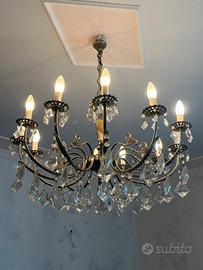 Lampadario con cristalli