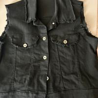 Smanicato di jeans di color nero