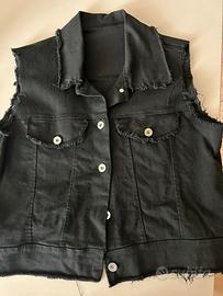 Smanicato di jeans di color nero