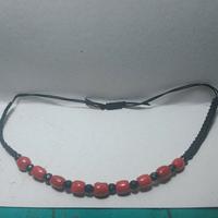 bracciale con nodo scorsoio corallo