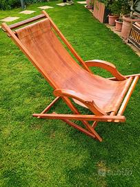 Sdraio antiquariato in pelle  anni ' 40 - VINTAGE