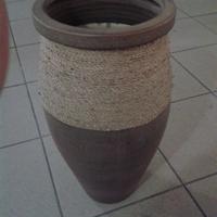 vaso porta ombrelli d'arredo colore marrone con ab