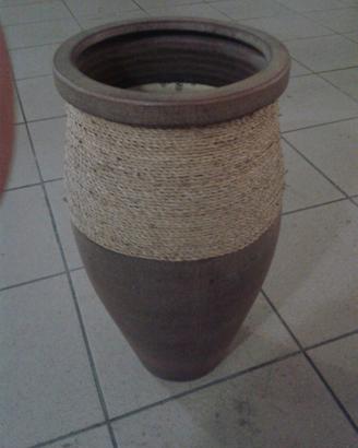 vaso porta ombrelli d'arredo colore marrone con ab