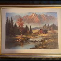 Paesaggio- Rudolph Bayer Quadro litografia