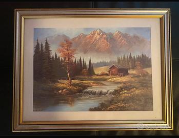 Paesaggio- Rudolph Bayer Quadro litografia