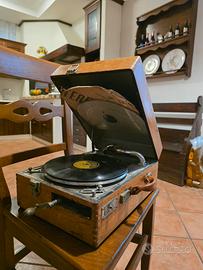 Grammofono a Valigia in legno