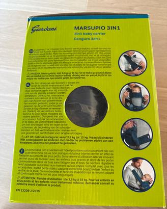Marsupio 3 in 1 baby carrier canguro