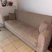 Divano letto 3 posti color tortora