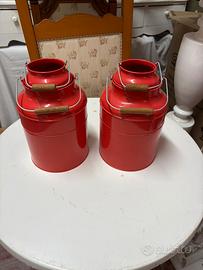 2 Lattiere IKEA SOCKER vintage rosse