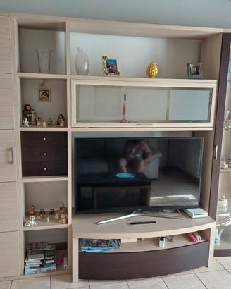 Parete attrezzata in rovere