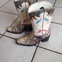 Stivaletti vintage in pitone e capretto