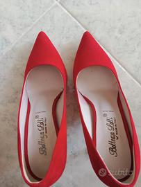 Scarpe rosse tacco alto décolleté,  Bottega Lotti