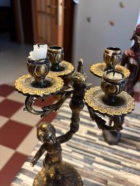 Candelabro a 5 Fiamme Stile Barocco