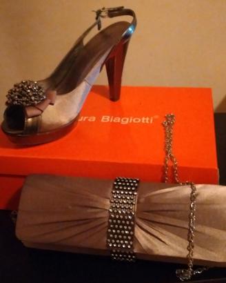 Scarpe eleganti Laura Biagiotti + pochette 