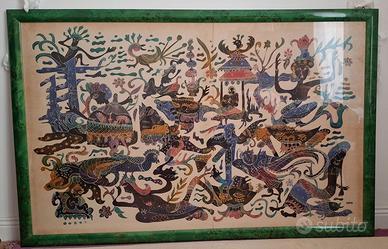Grande  quadro batik  tailandese