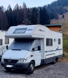 Camper Arca M4 mansardato letti castello