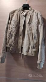 Giacca pelle scamosciata