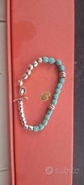 Bracciale Dodo granelli turchesi borchie e wave