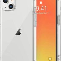 CUSTODIA cover IPHONE 14 13 CLEAR PROTETTIVA TRASP