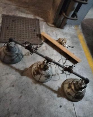Lampadario  stile industriale