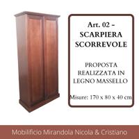 Art.02- Armadio scarpiera in legno ante scorrevoli