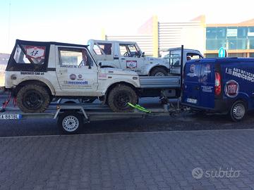 Carrello rimorchio porta auto basculante