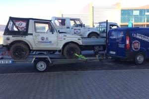 Carrello rimorchio porta auto basculante