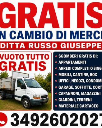 Sgombero gratis 3492602027