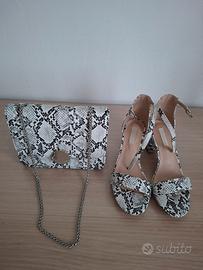 Set Primadonna Sandali 37 tacco medio e borsetta