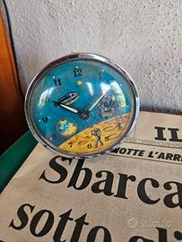 SVEGLIA RARA VINTAGE APOLLO 11 SPACE AGE 1969