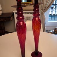 Candelabri in vetro. 
