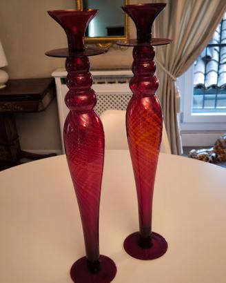 Candelabri in vetro. 