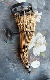 Applique Parete Shabby Chic Vimini