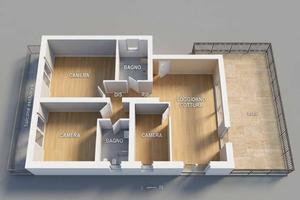 Appartamento di 160 m² con 4 locali e box auto a R