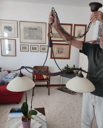Lampadario da cucina a due luci