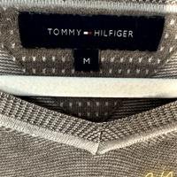 Maglione Tommy Hilfiger beige a righe bianche - M