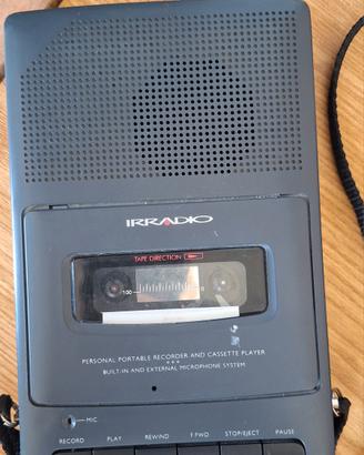 Registratore a cassette portatile vintage IRRADIO 
