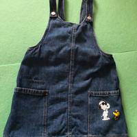 Salopette gonna jeans denim bimba taglia 3/4 anni