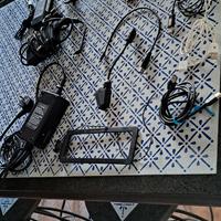 Lotto di cavi, alimentatori, antenna AM loop ...