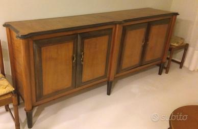 Mobile decò 227x51xh100 4 ante e poltrone bergere