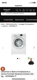 LAVATRICE HOTPOINT ARISTON NFR428WIT  8KG 1200 GIR