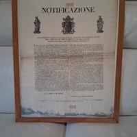 Documento Vaticano antico 1845