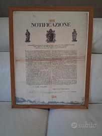 Documento Vaticano antico 1845