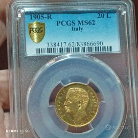 20 lire oro 1905